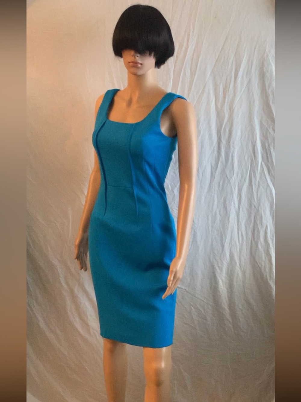 Calvin Klein Blue Sleeveless Sheath Dress